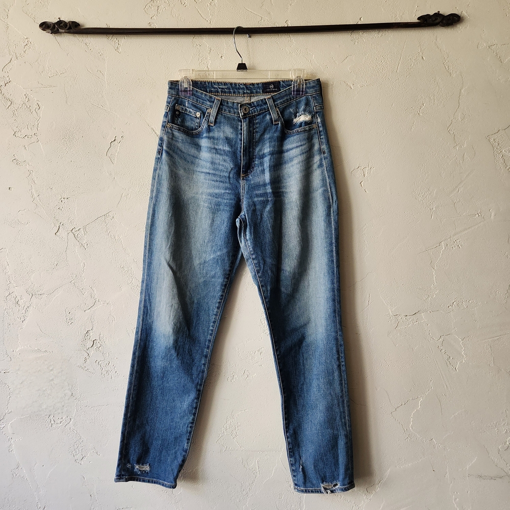 AG Adriano Goldschmied Phoebe High-Rise Tapered Leg Blue Jeans Size 27R